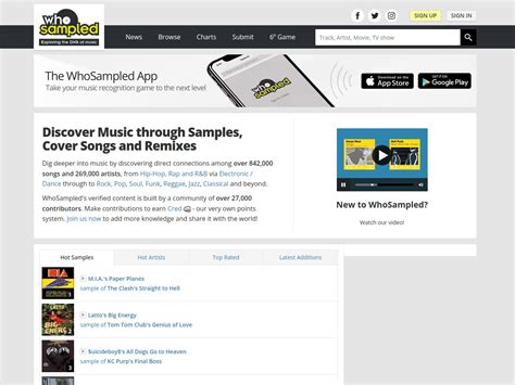 whosample|Discover Music via Samples, Cover Songs and Remixes